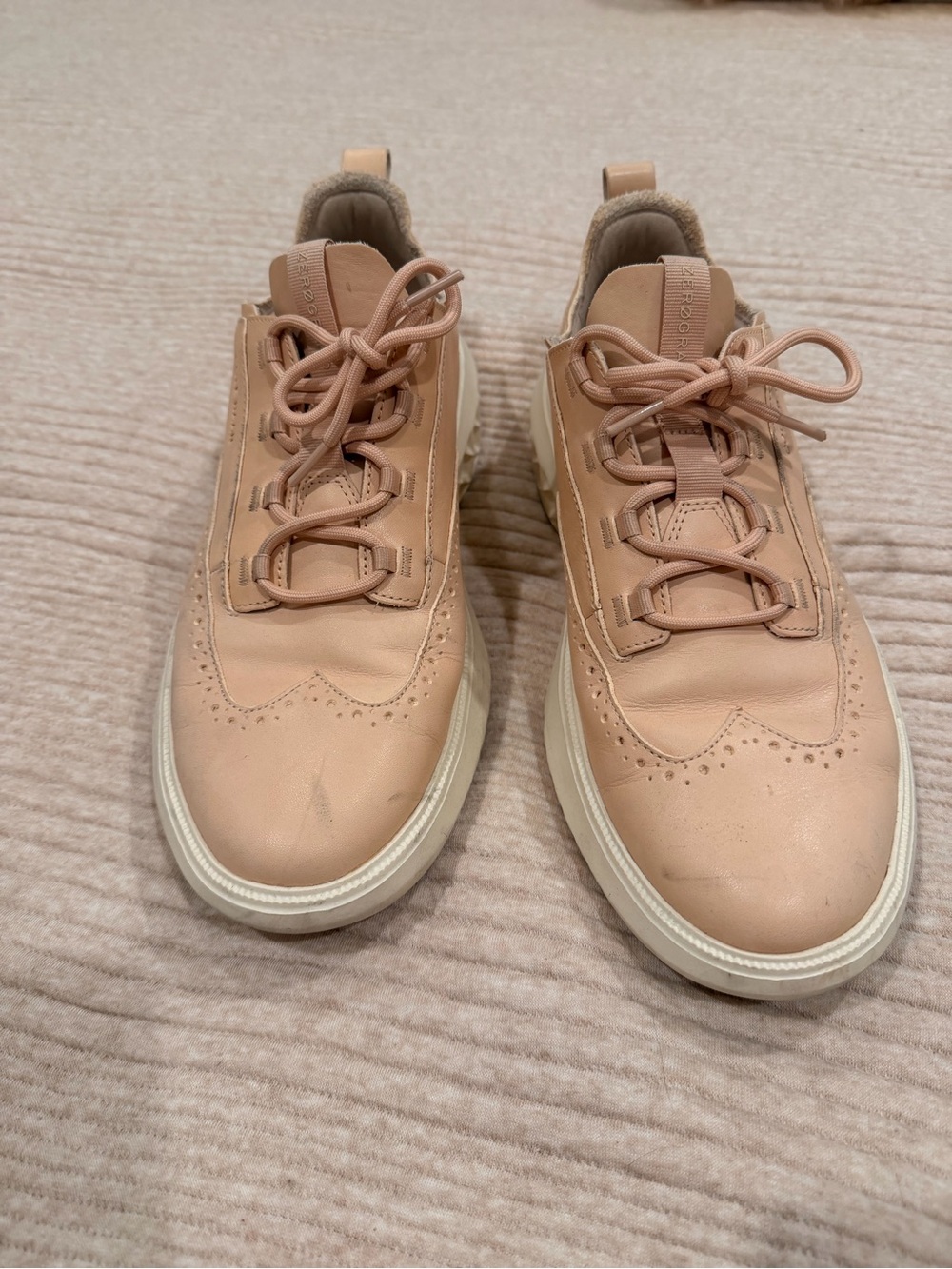 Cole Haan Light Tan Leather Low-Top Sneaker